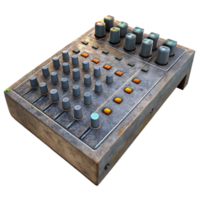 magnificent abstract Mixing Console Faders Down Low Angle Transparent Background exclusive png