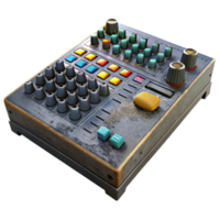 impressive traditional Mixing Console Overview Wide Angle Transparent Background authentic png