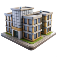 wonderful abstract Modern Apartment Complex Isolated high quality png