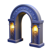 extraordinary rustic Modern Archway Illuminated Night View Cutout Isolated original png