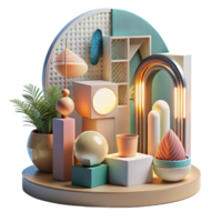 magnificent modern Modern Art Installation Bright Lighting Cutout Element high resolution png