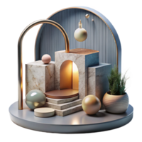 elegant modern Modern Art Installation with Lighting Effects Isolated original png
