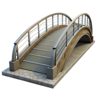 extraordinary classic Modern Bridge with Pedestrian Walkway Transparent Background high resolution png