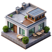 extraordinary abstract Modern Building Rooftop Terrace Top View Isolated exclusive png