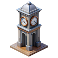impressive creative Modern Clock Tower High Angle View Isolated original png