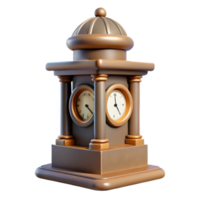 impressive classic Modern Clock Tower with Detailed Clock Face Transparent original png