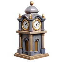 elegant abstract Modern Clock Tower with Detailed Clock Face Transparent authentic png