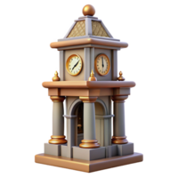vibrant classic Modern Clock Tower with Detailed Clock Face Transparent exclusive png
