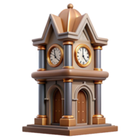 serene traditional Modern Clock Tower with Detailed Clock Face Transparent original png