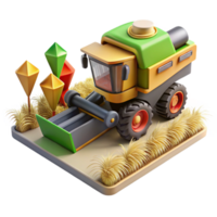 elegant creative Modern Combine with Yield Monitoring System Isolated authentic png