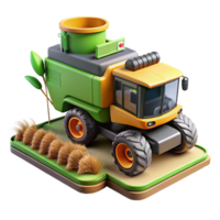 dramatic traditional Modern Combine with Yield Monitoring System Isolated premium png