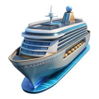 magnificent minimalist Modern Cruise Ship on Open Water Isolated Element original png
