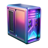 beautiful abstract Modern Desktop Computer Case Isolated with Rgb Lighting exclusive png