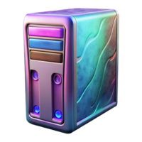 serene artistic Modern Desktop Computer Case Isolated with Rgb Lighting premium png