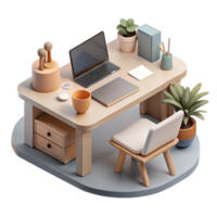 magnificent abstract Modern Desk Workspace Flatlay Transparent Background exclusive png