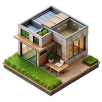 wonderful rustic Modern Eco House Blueprint Top View Isolated original png