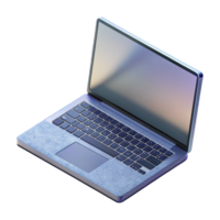 serene traditional Modern Laptop with Blank Screen Top View Transparent Background png