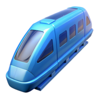 elegant abstract Modern Maglev Train Blue Hue Transparent Background high resolution png