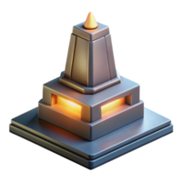 extraordinary abstract Modern Monument Illuminated Base Cutout Isolated high quality png