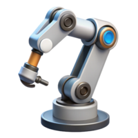 impressive classic Modern Robotic Arm with Gripper Transparent Background high resolution png