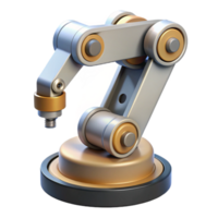 serene abstract Modern Robotic Arm with Gripper Transparent Background authentic png