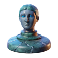 beautiful rustic Modern Sculpture Front View Transparent Background high quality png
