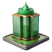 magnificent traditional Modern Skyscraper with Green Roof Transparent authentic png