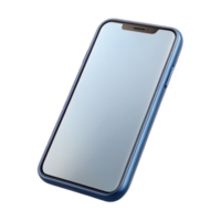 dramatic minimalist Modern Smartphone with Blank Screen Angled View Transparent Background detailed png
