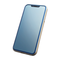 extraordinary abstract Modern Smartphone with Blank Screen Angled View Transparent Background authentic png