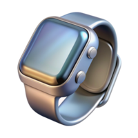 extraordinary abstract Modern Smartwatch Silver on Transparent Background high quality png