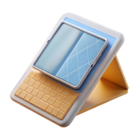 beautiful modern Modern Tablet with Keyboard Attachment Transparent png