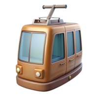 wonderful modern Modern Tram Front View Red Cutout premium png