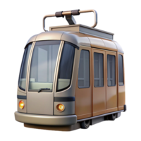 vibrant creative Modern Tram Front View Red Cutout authentic png