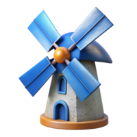 magnificent abstract Modern Windmill Cutout with Blue Sky Background high resolution png