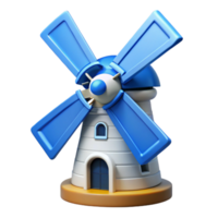 magnificent classic Modern Windmill Cutout with Blue Sky Background genuine png