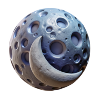 beautiful minimalist Moon Photography Scene with Craters Cutout high quality png
