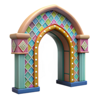 extraordinary abstract Moroccan Archway with Colorful Tiles Cutout detailed png