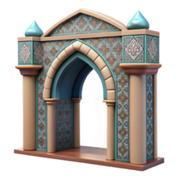 extraordinary traditional Moroccan Archway with Tiles Isolated genuine png