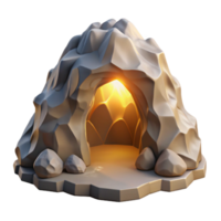 impressive vintage Mountain Cave Opening Bright Sunlight Transparent Background authentic png