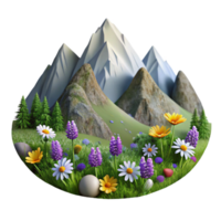 extraordinary rustic Mountain Landscape Photography with Fog Transparent Background high resolution png