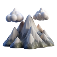 serene rustic Mountain Landscape with Lenticular Clouds exclusive png