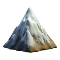 beautiful modern Mountain Peak Covered in Snow Isolated Element authentic png