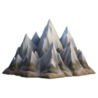 serene artistic Mountain Range Panorama high quality png