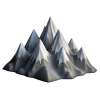 wonderful modern Mountain Range Silhouette on Transparent Background professional png