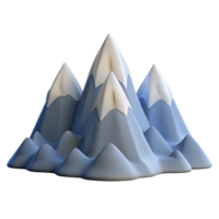 stunning artistic Mountain Range with Snow-capped Peaks Isolated Element high resolution png