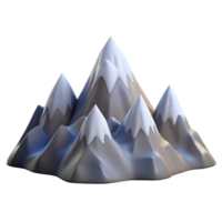 beautiful abstract Mountain Range with Snow-capped Peaks Isolated Element genuine png