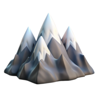 wonderful rustic Mountain Range with Snow-capped Peaks Isolated Element high resolution png