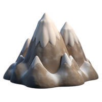 magnificent rustic Mountain Range with Snow-capped Peaks Isolated Element high quality png
