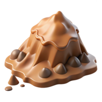 beautiful minimalist Mudslide Debris Flow Downhill Motion Isolated Element high quality png