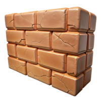 stunning minimalist Mud Brick Wall with Cracks Texture Transparent Background authentic png